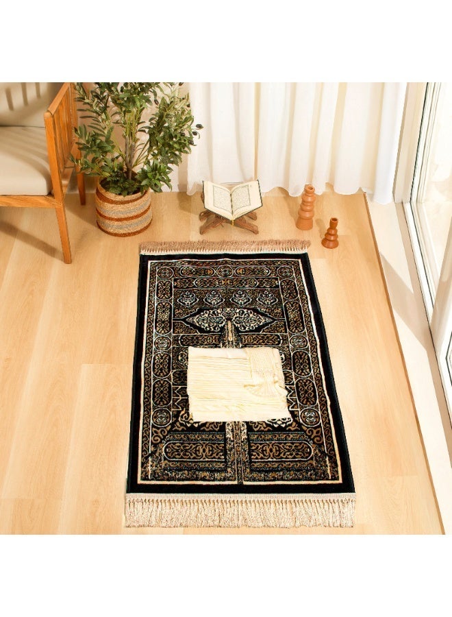 سجادتي سجادة صلاة باب الكعبة 8 مم فاخرة بخشوع عالٍ مع جلال صلاة مريحة وعالية الجودة - Image 2